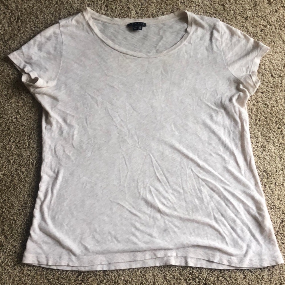 Theory Light Tan Short Sleeve Tee